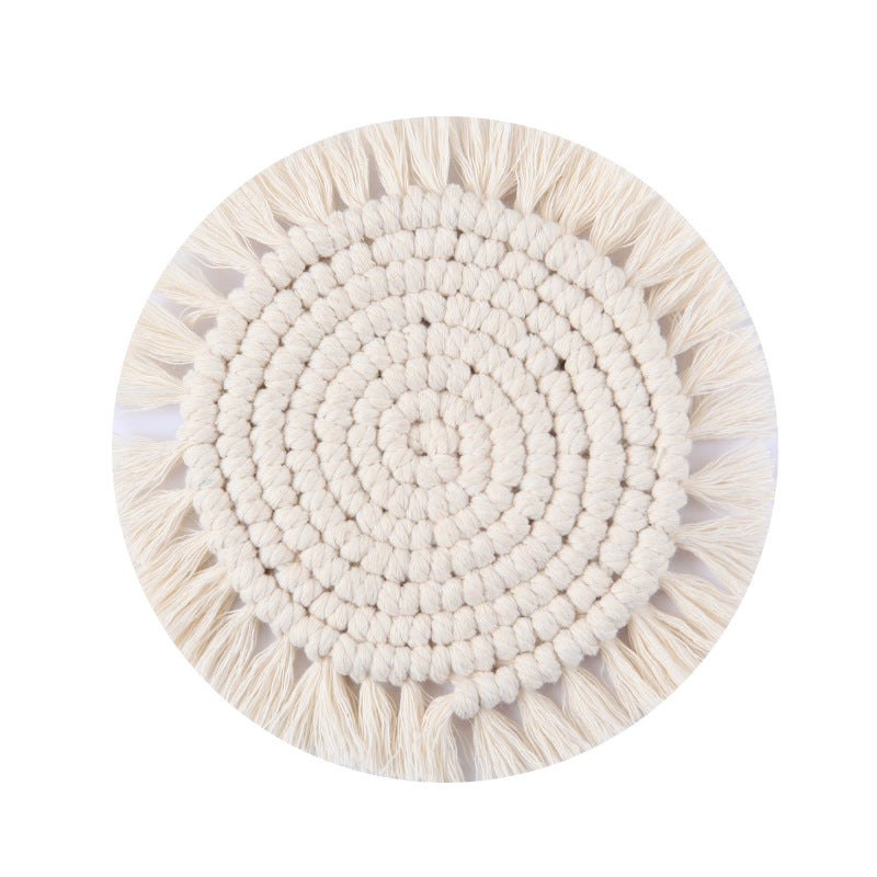 Decorative Round Macrame Trivet | High & Bury