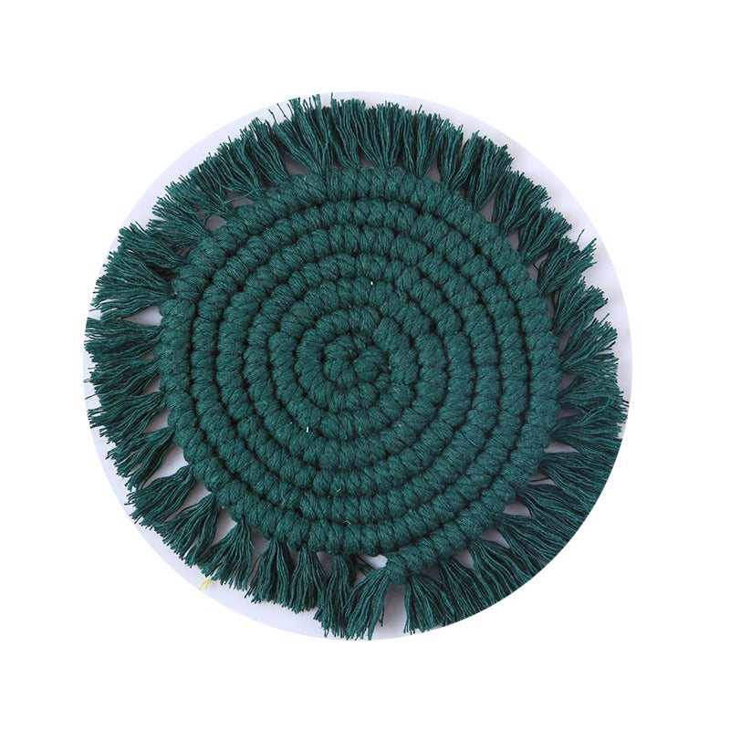 Decorative Round Macrame Trivet | High & Bury