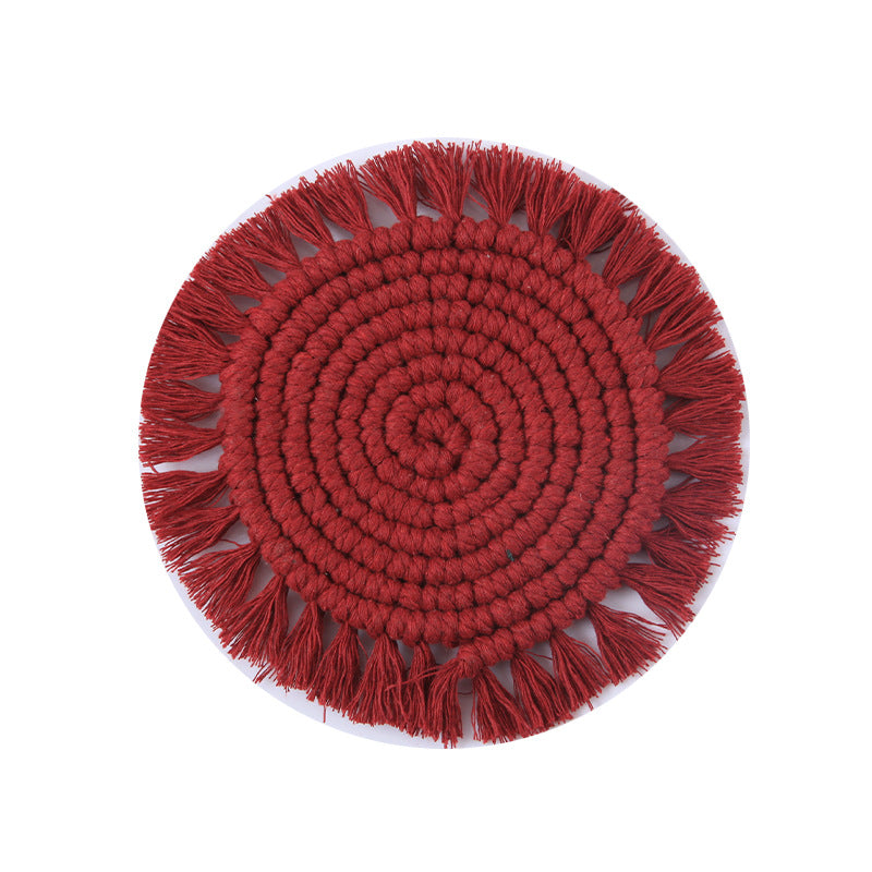 Decorative Round Macrame Trivet | High & Bury