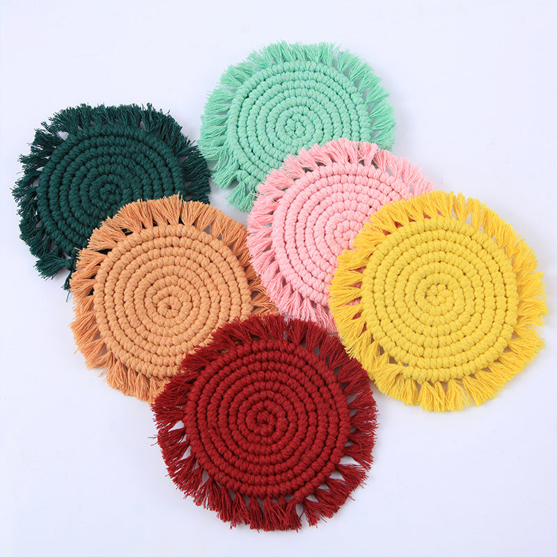 Decorative Round Macrame Trivet | High & Bury