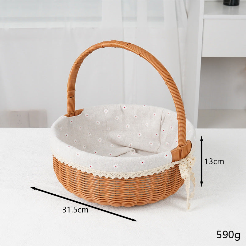 Decorative Round Woven Basket | High & Bury