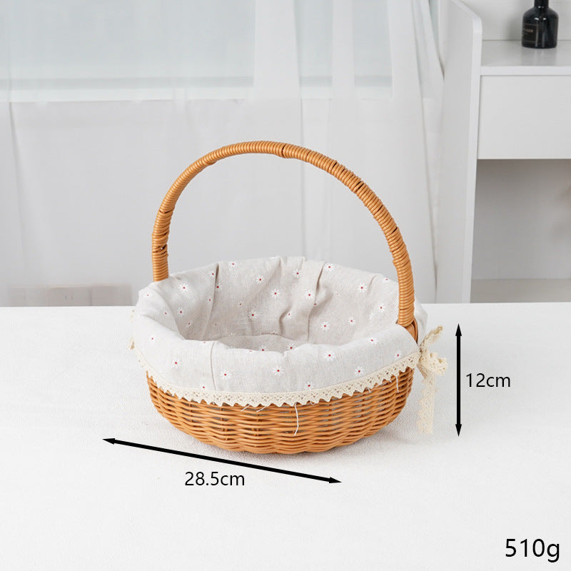 Decorative Round Woven Basket | High & Bury