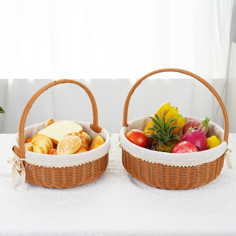Decorative Round Woven Basket | High & Bury