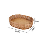 Decorative Round Woven Basket with Wooden Base | High & Bury