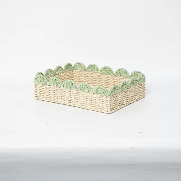 Decorative Scalloped Storage Basket | High & Bury