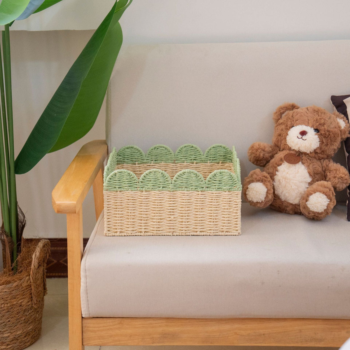 Decorative Scalloped Storage Basket | High & Bury