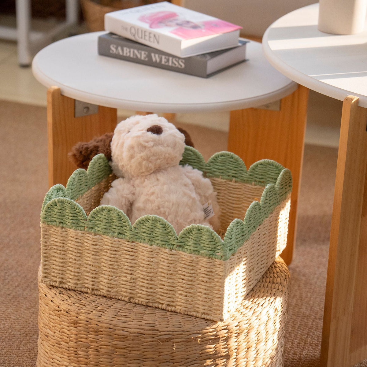 Decorative Scalloped Storage Basket | High & Bury