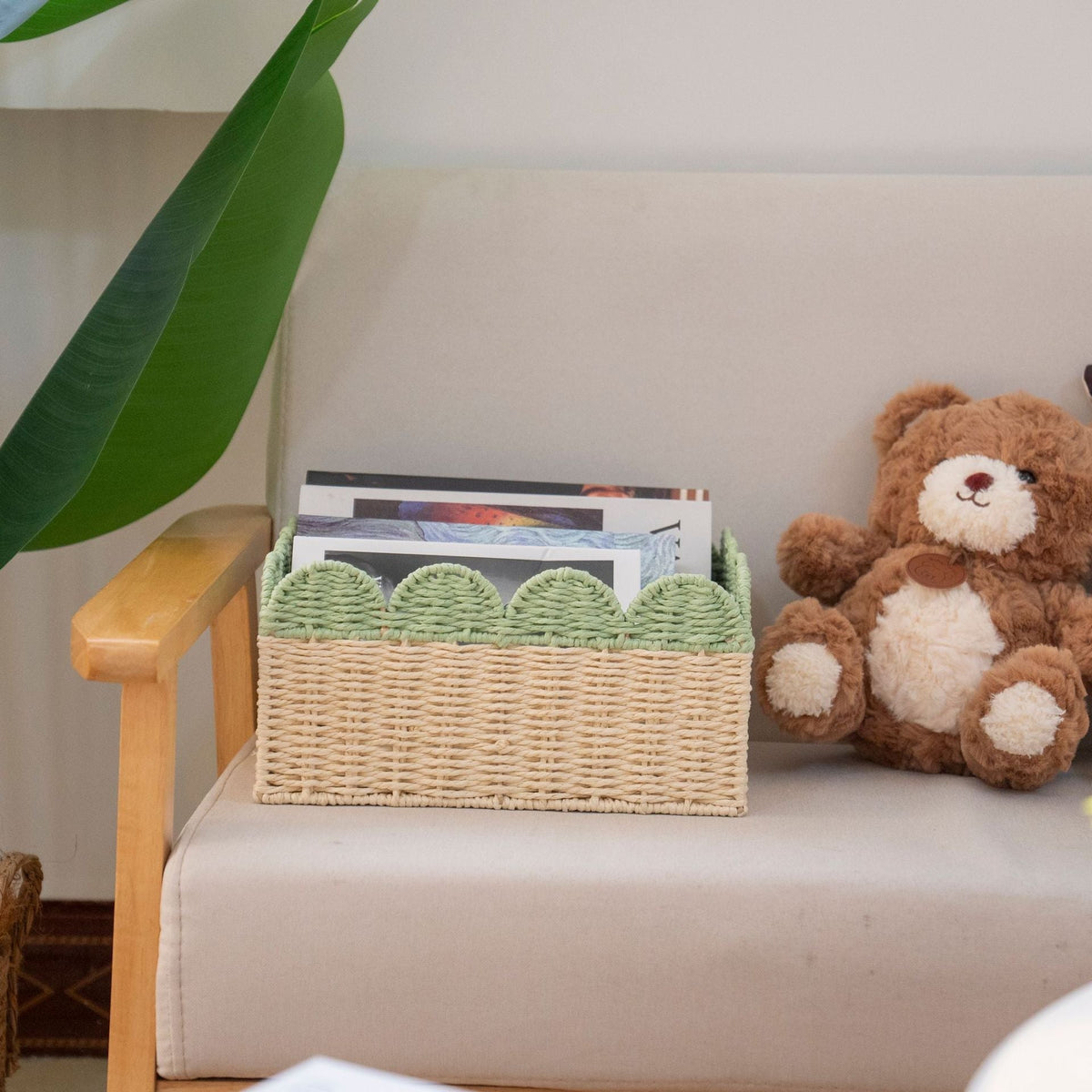 Decorative Scalloped Storage Basket | High & Bury