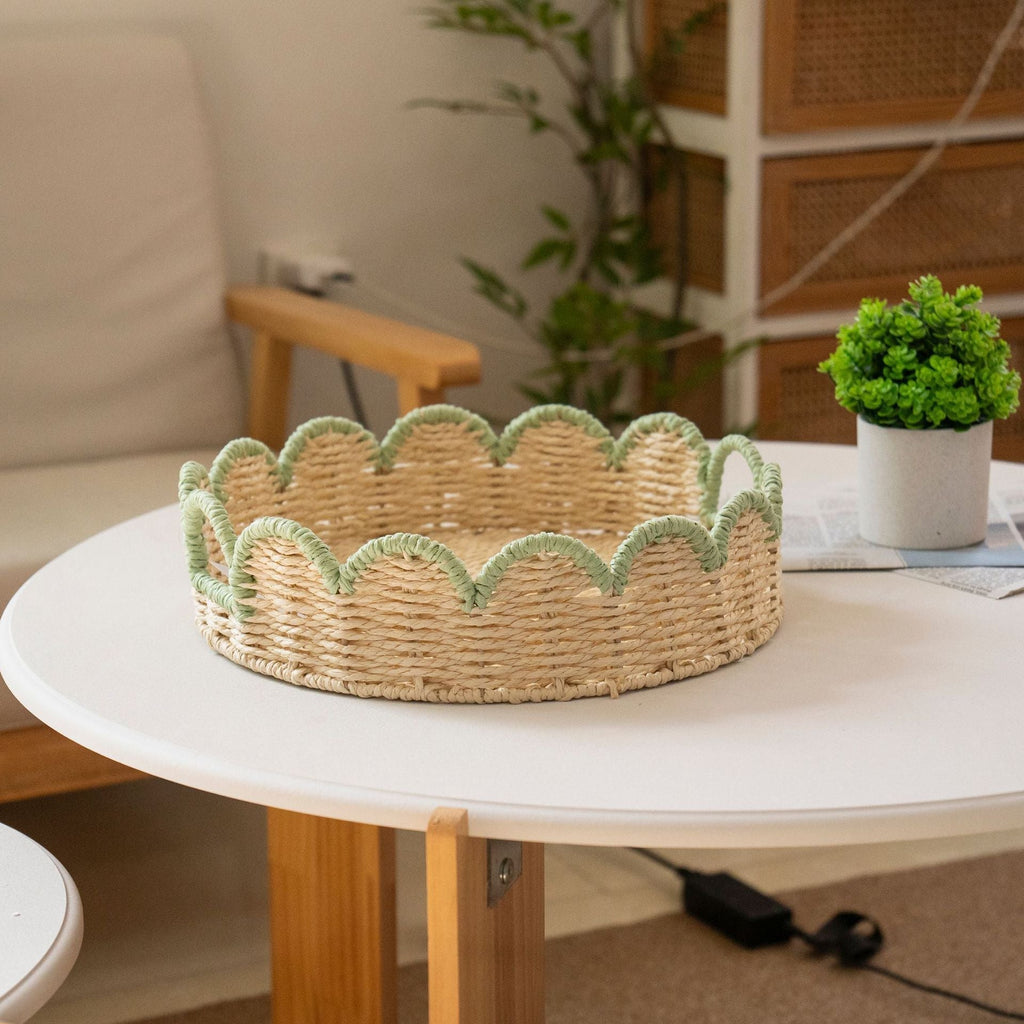 Decorative Scalloped Storage Basket | High & Bury