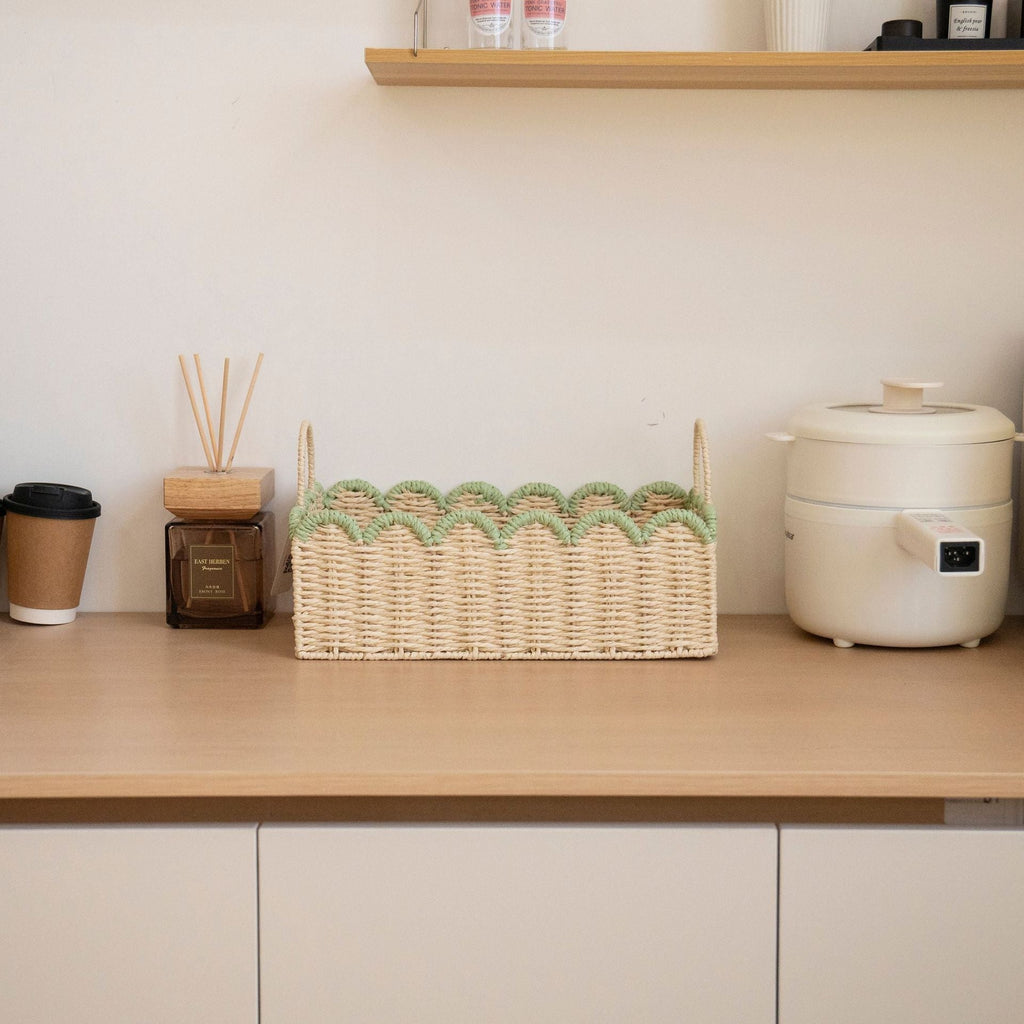 Decorative Scalloped Storage Basket | High & Bury