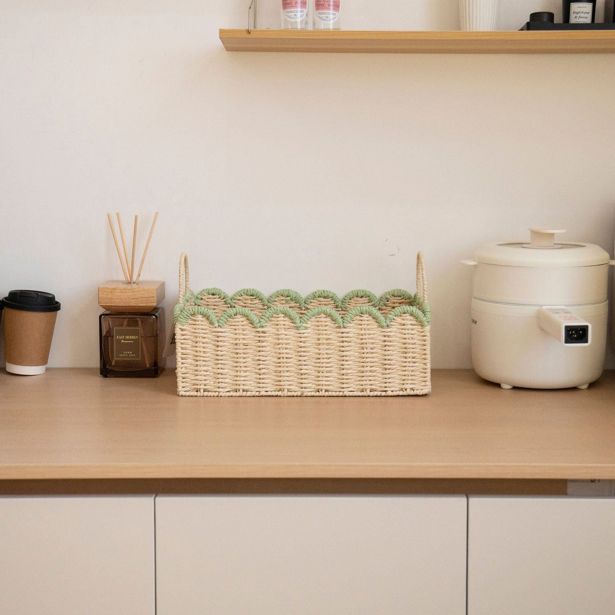Decorative Scalloped Storage Basket | High & Bury