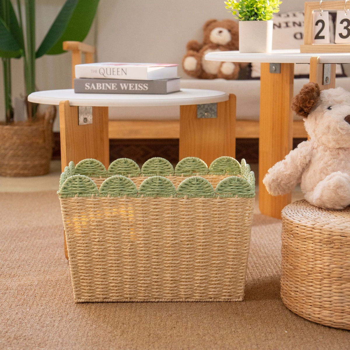 Decorative Scalloped Storage Basket | High & Bury