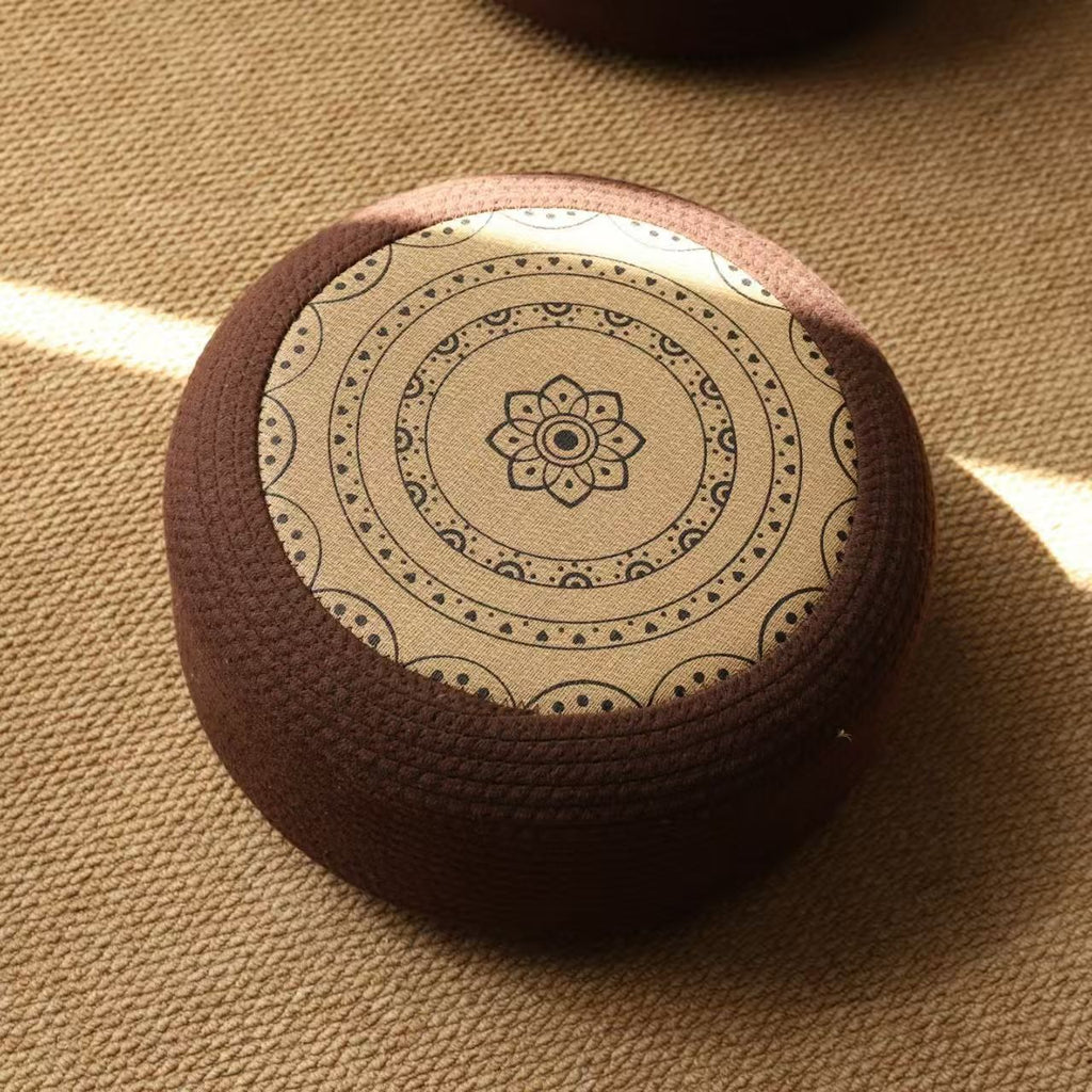 Decorative Seating Pouf with Stylish Floral Design | High & Bury