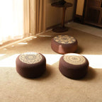 Decorative Seating Pouf with Stylish Floral Design | High & Bury