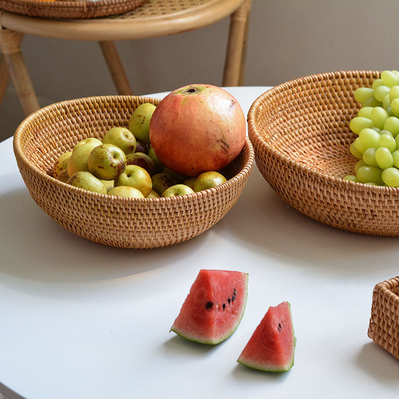 Decorative Serving Plate made of Woven Natural Material | High & Bury