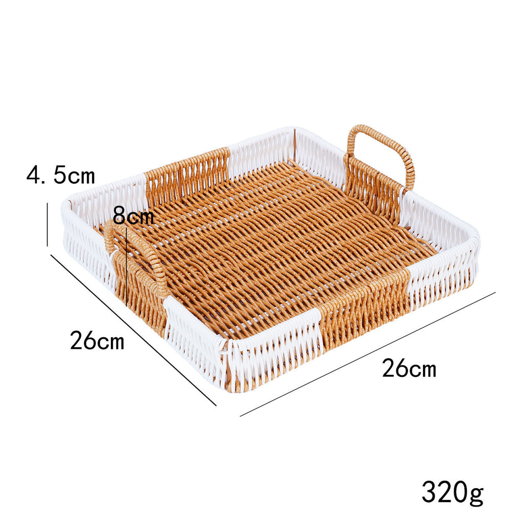 Decorative Serving Tray Yellow White | High & Bury
