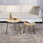 Decorative Side Table made of Braided Material | High & Bury