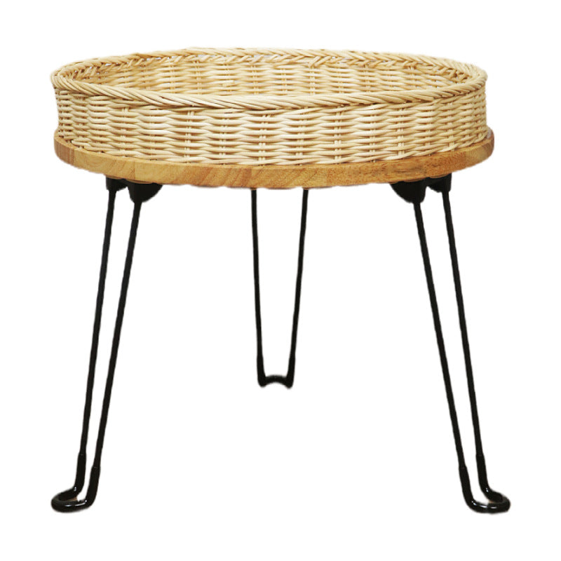 Decorative Side Table made of Braided Material | High & Bury