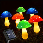 Decorative Solar Mushroom Garden Stake Lights | High & Bury