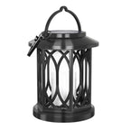 Decorative Solar-Powered Hanging Lantern for Outdoor Use with Iron Mesh Frame | High & Bury