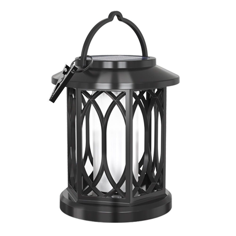 Decorative Solar-Powered Hanging Lantern for Outdoor Use with Iron Mesh Frame | High & Bury