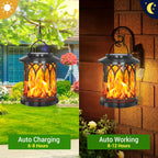 Decorative Solar-Powered Hanging Lantern for Outdoor Use with Iron Mesh Frame | High & Bury