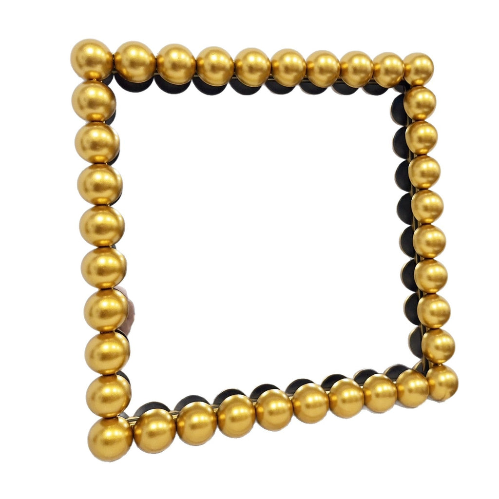 Decorative Square Wall Mirror with Beaded Frame | High & Bury