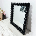 Decorative Square Wall Mirror with Beaded Frame | High & Bury