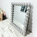 Decorative Square Wall Mirror with Beaded Frame | High & Bury