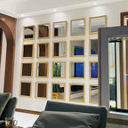 Decorative Square Wall Mirror with Beaded Frame | High & Bury