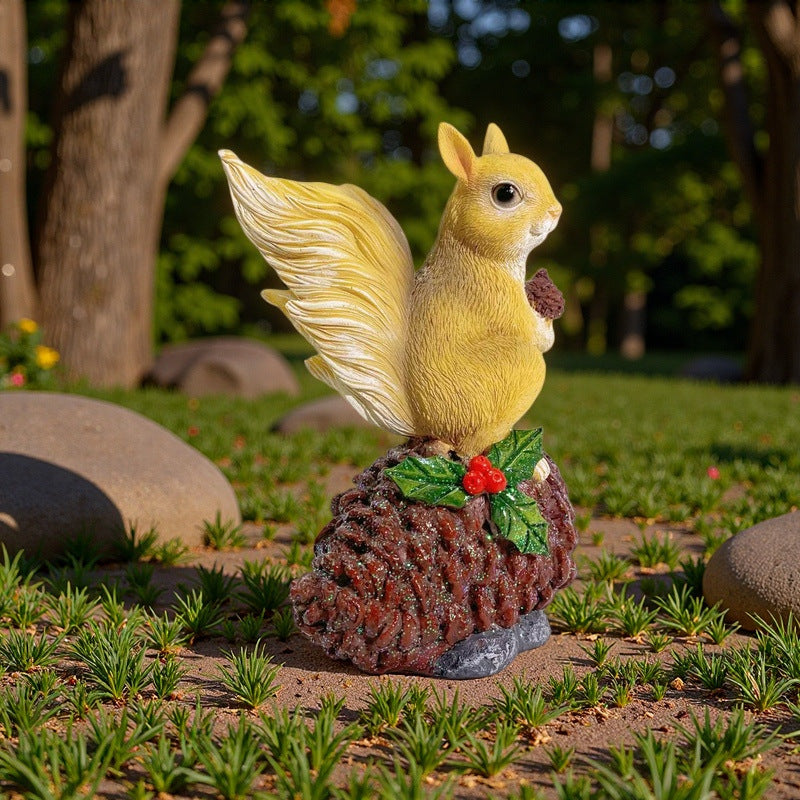 Decorative Squirrel Sculpture on a Pine Cone | High & Bury