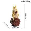Decorative Squirrel Sculpture on a Pine Cone | High & Bury