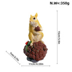 Decorative Squirrel Sculpture on a Pine Cone | High & Bury