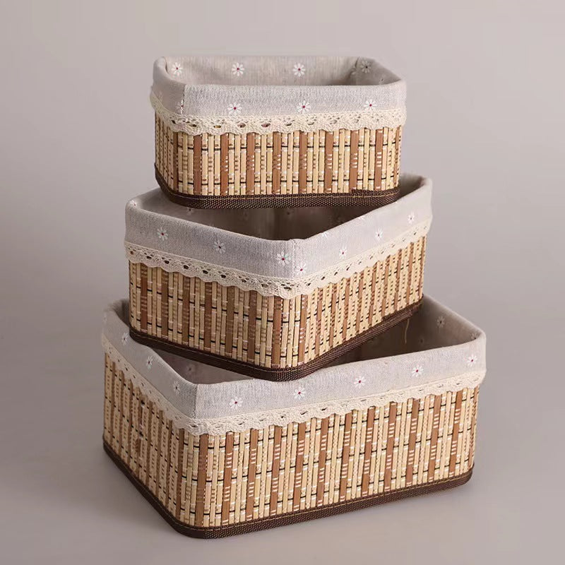 Decorative Storage Basket Beige | High & Bury