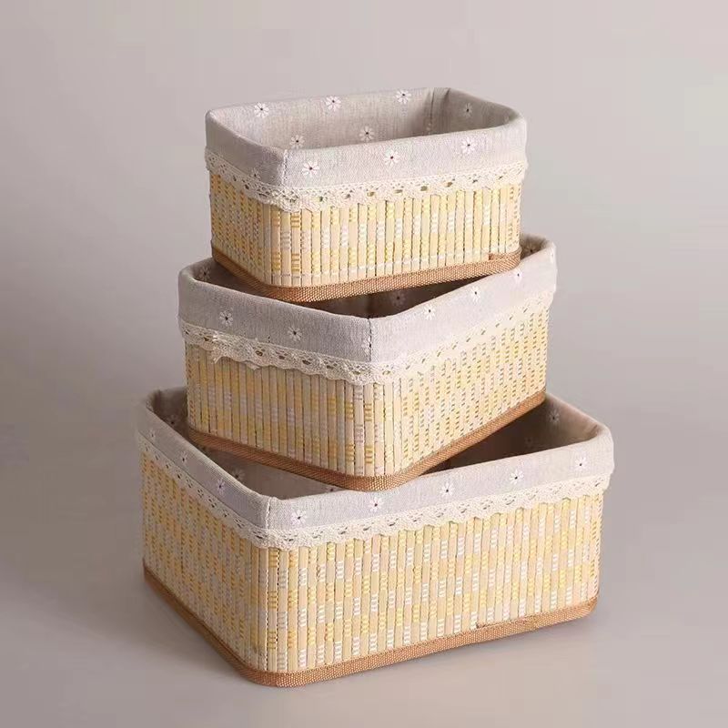 Decorative Storage Basket Beige | High & Bury