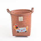 Decorative Storage Basket Brown Gray | High & Bury