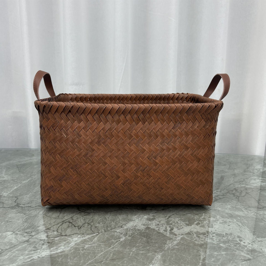 Decorative Storage Basket Brown Gray | High & Bury