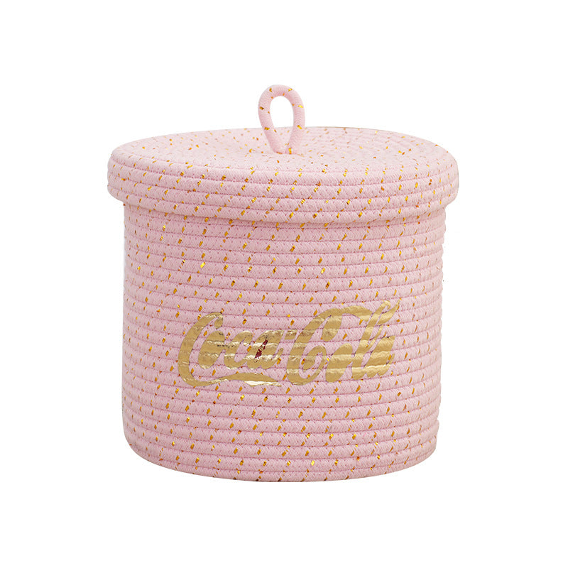 Decorative Storage Basket Cotton Textile | High & Bury