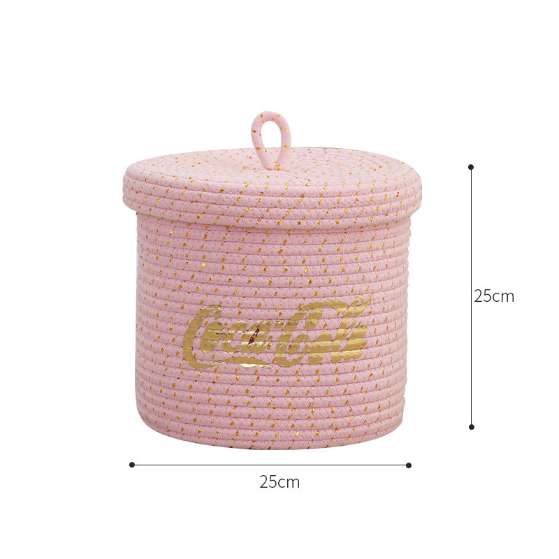 Decorative Storage Basket Cotton Textile | High & Bury