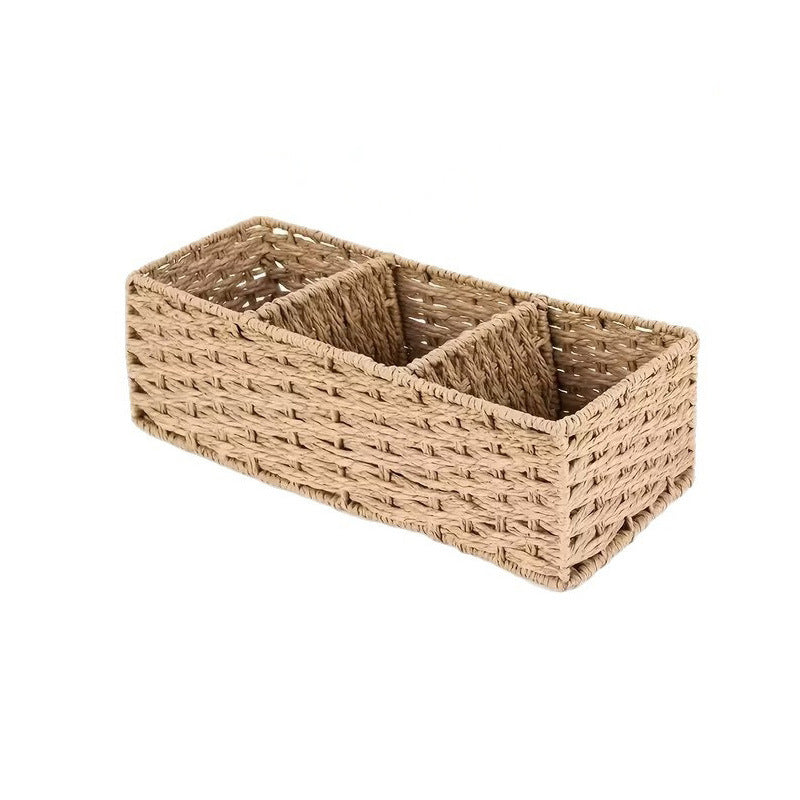 Decorative Storage Basket Gray Brown | High & Bury