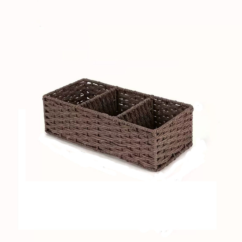 Decorative Storage Basket Gray Brown | High & Bury