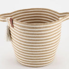 Decorative Storage Basket Gray Khaki | High & Bury