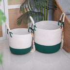 Decorative Storage Basket Green | High & Bury