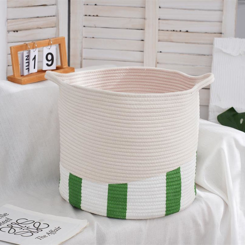 Decorative Storage Basket Green Orange | High & Bury
