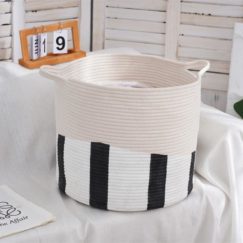 Decorative Storage Basket Green Orange | High & Bury