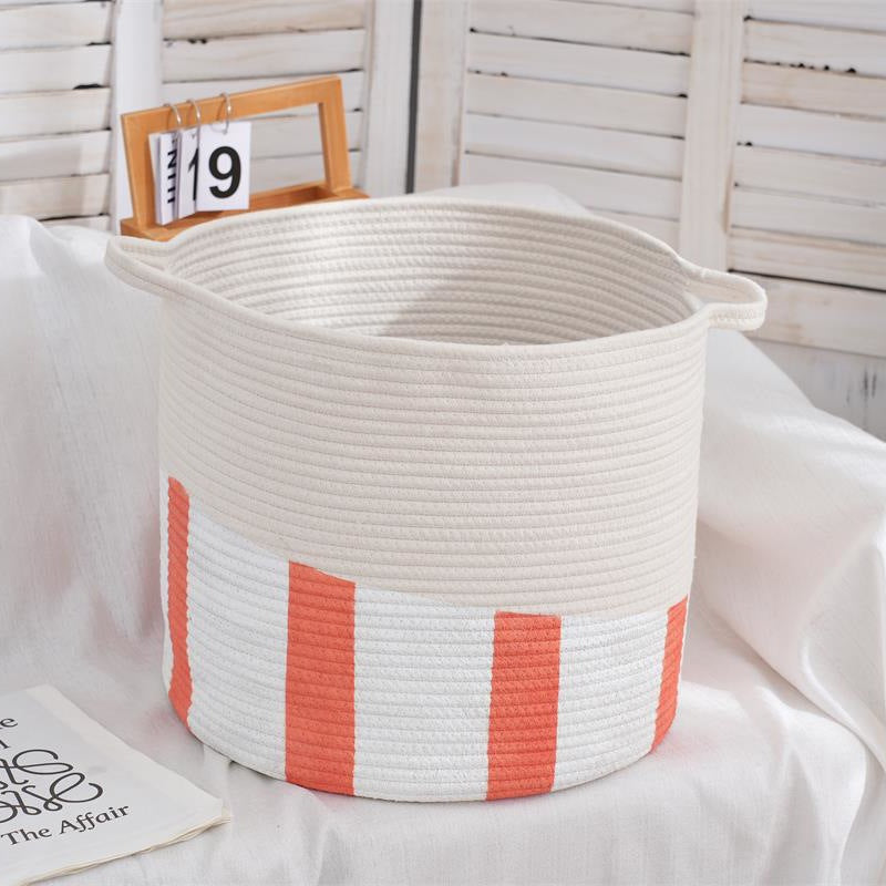 Decorative Storage Basket Green Orange | High & Bury