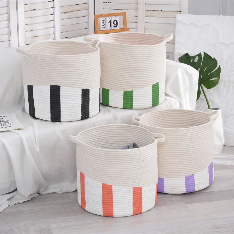 Decorative Storage Basket Green Orange | High & Bury