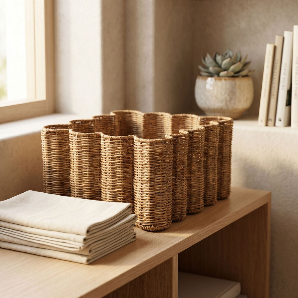 Decorative Storage Basket in Flower Design | High & Bury