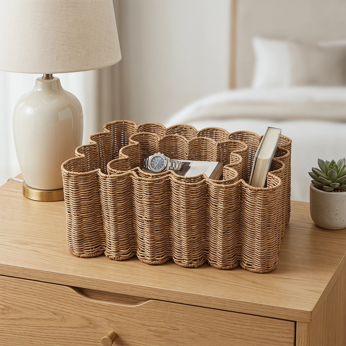Decorative Storage Basket in Flower Design | High & Bury