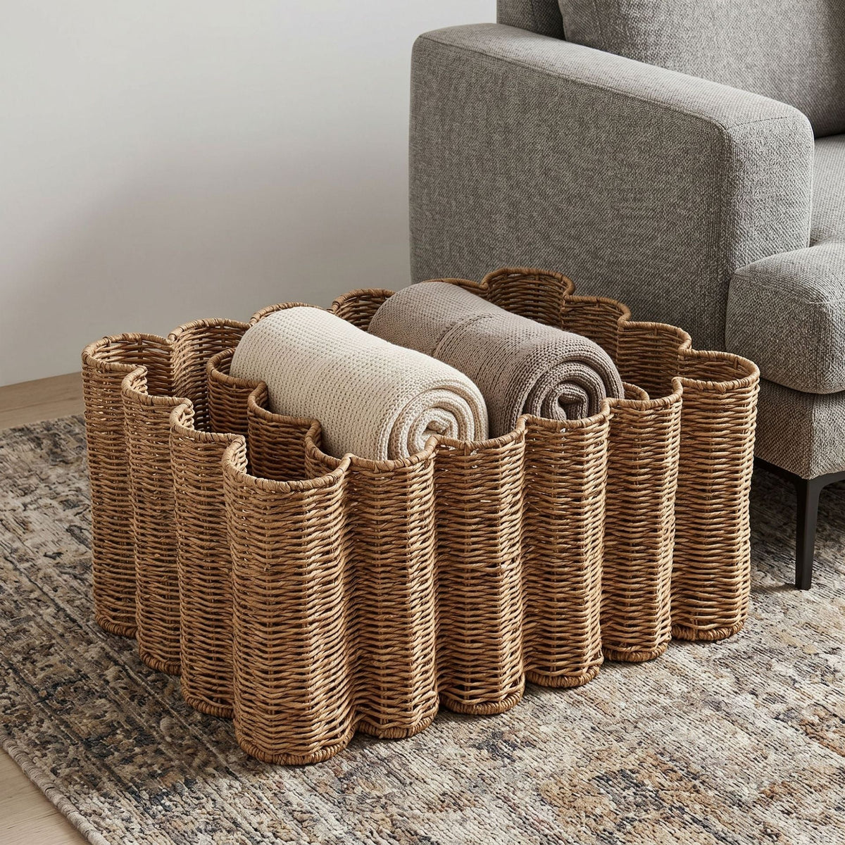 Decorative Storage Basket in Flower Design | High & Bury